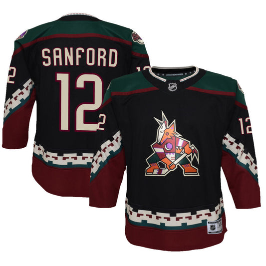 Zach Sanford Arizona Coyotes Youth 2021/22 Home Premier Jersey - Black