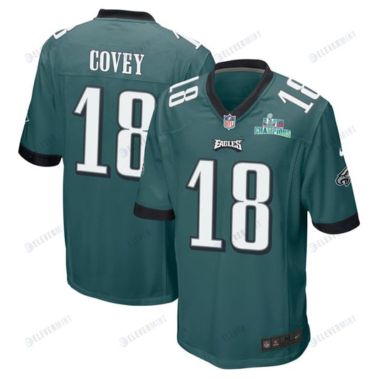 Britain Covey 18 Philadelphia Eagles Super Bowl LVII Champions Men Game Jersey - Midnight Green