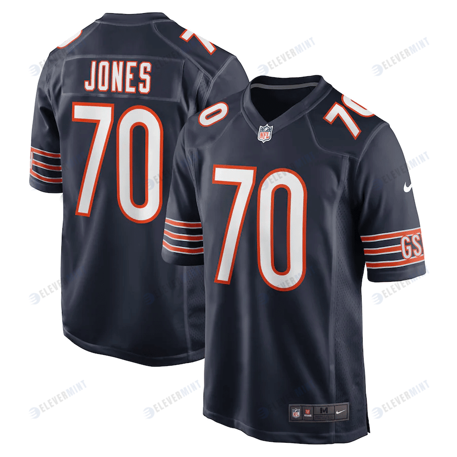 Braxton Jones Chicago Bears Game Player Jersey - Navy