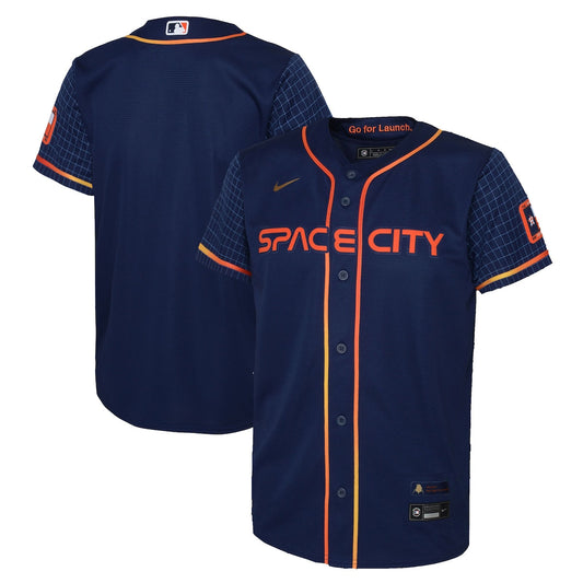 Boys' Grade School  Nike Astros 2022 City Connect Replica Jersey - Navy