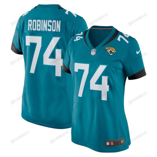 Cam Robinson 74 Jacksonville Jaguars Women's Game Jersey - Teal