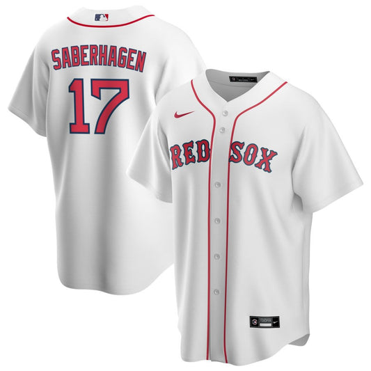 Bret Saberhagen Boston Red Sox Nike Home RetiredReplica Jersey - White