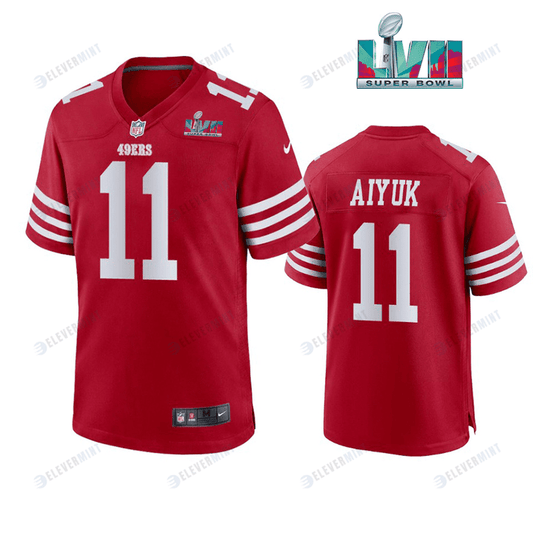 Brandon Aiyuk 11 San Francisco 49Ers Super Bowl LVII Men Game Jersey- Scarlet