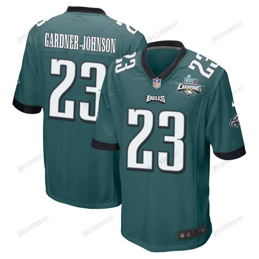 C.J. Gardner-Johnson 23 Philadelphia Eagles Super Bowl LVII Champions 2 Stars Men Game Jersey - Midnight Green