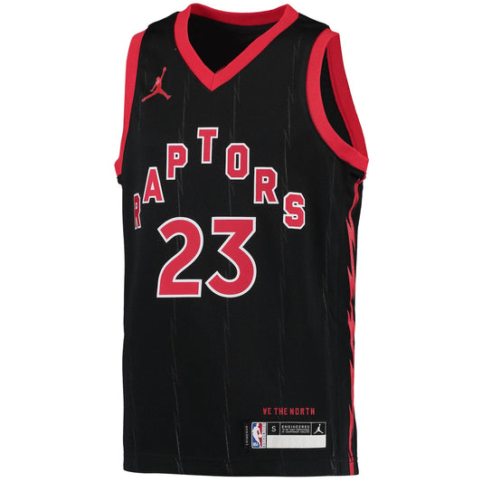 Boys' Grade School Fred VanVleet Jordan Raptors 2020/21 Jersey Statement Edition - Black