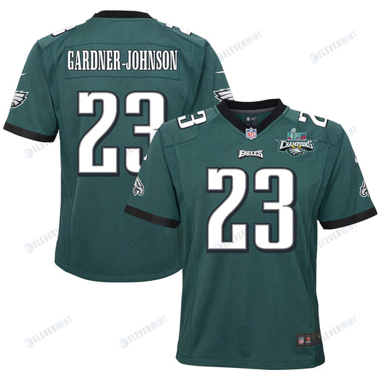 C.J. Gardner-Johnson 23 Philadelphia Eagles Super Bowl LVII Champions 2 Stars 2 Stars Youth Game Jersey - Black