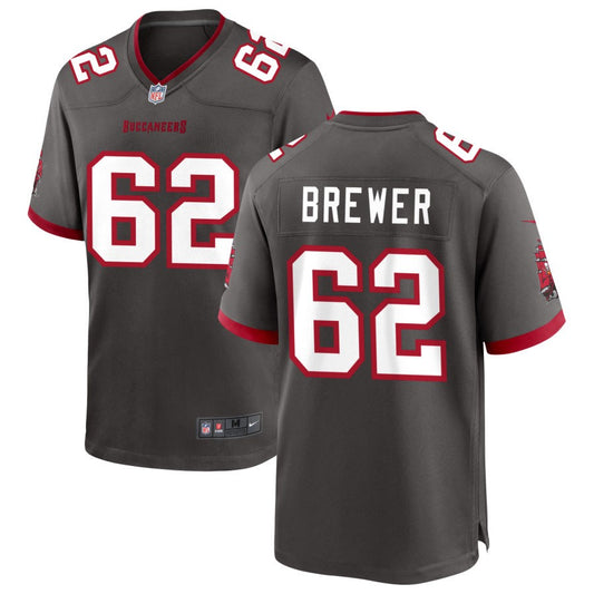 C.J. Brewer Tampa Bay Buccaneers Nike Alternate Game Jersey - Pewter