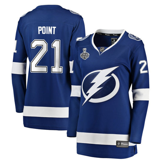 Brayden Point Tampa Bay Lightning Fanatics Branded Women's 2021 Stanley Cup Champions Home Breakaway Jersey - Blue